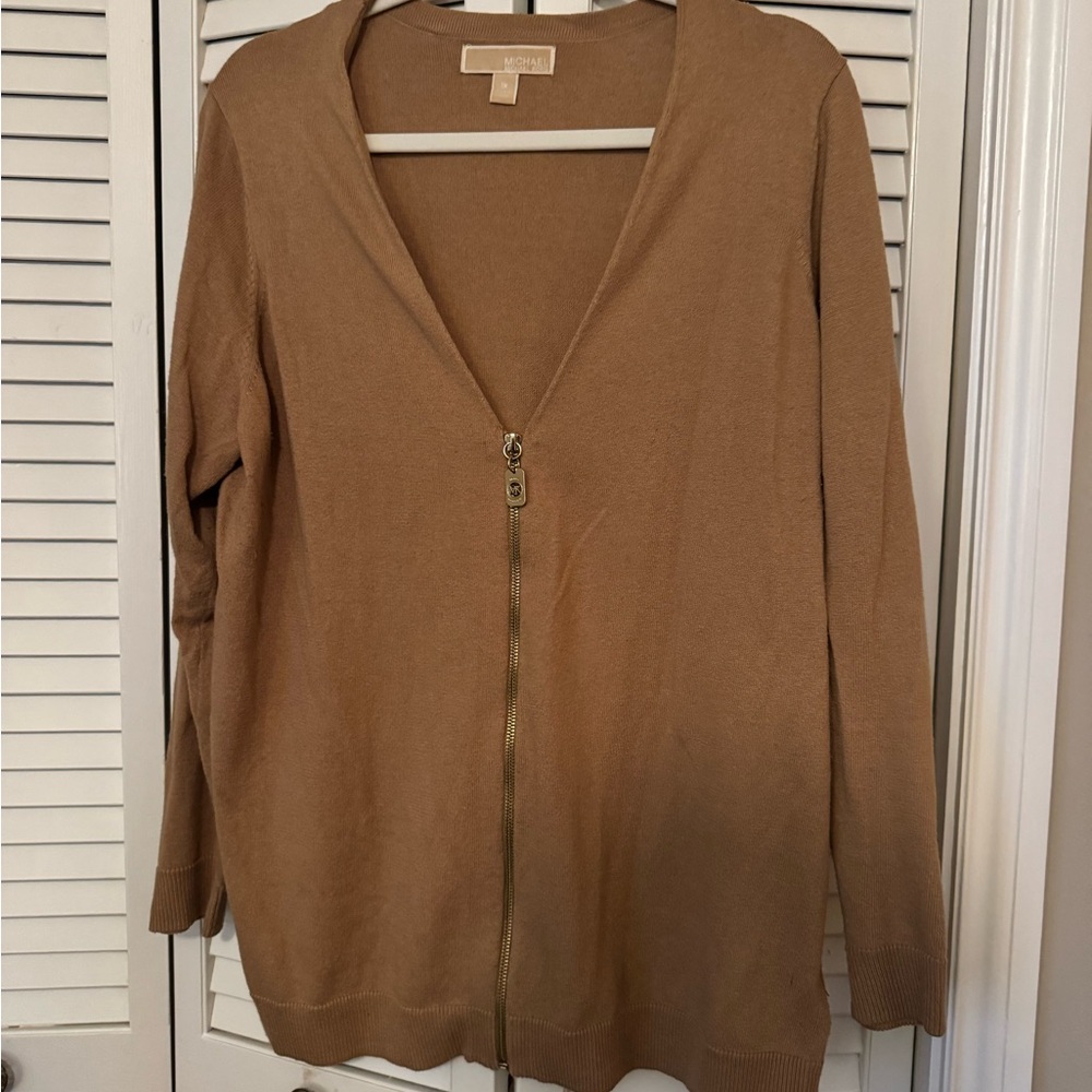 Michael Kors Women's Camel Zip Cardigan